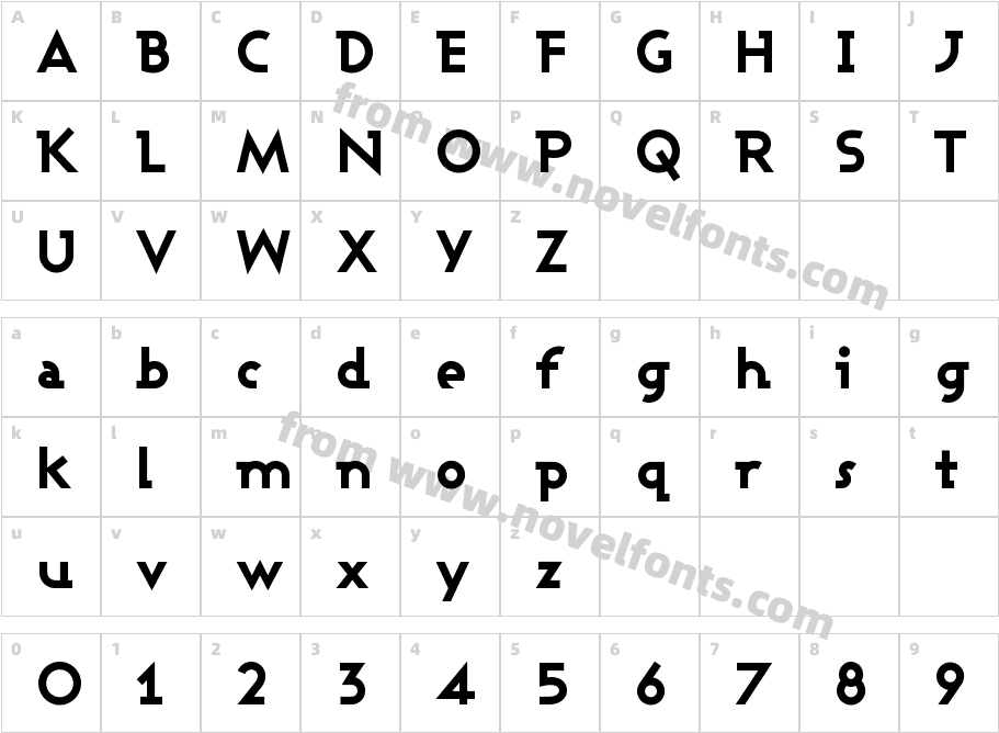 Ashby Extra BoldCharacter Map