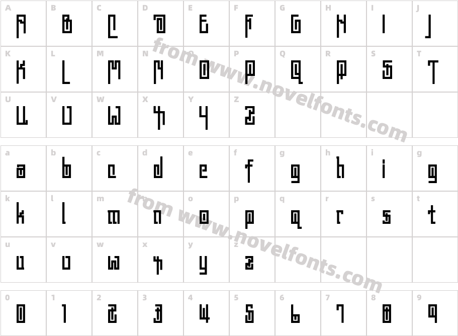 AshtabulaCharacter Map