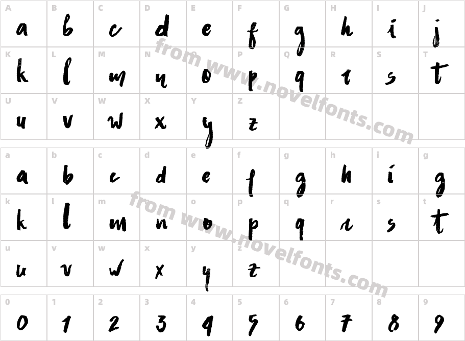 Asphalts BrushCharacter Map