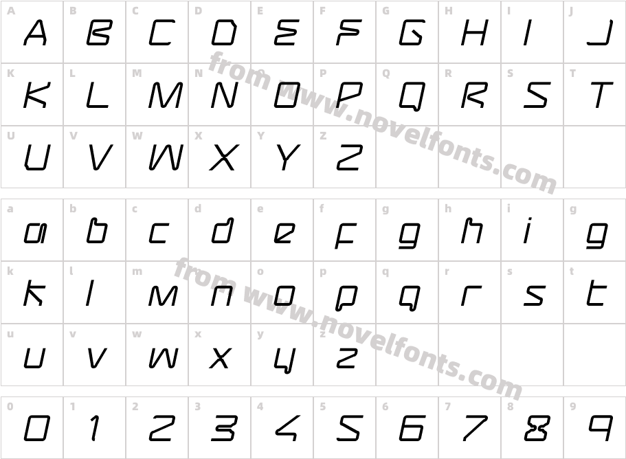 AssemblerObliqueCharacter Map