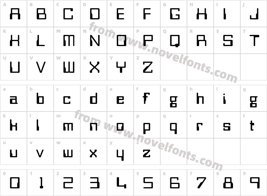 933-CAI978Character Map