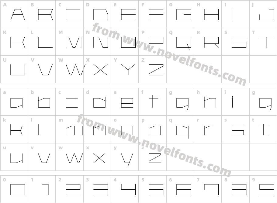 AstraAfsb07LightTCharacter Map