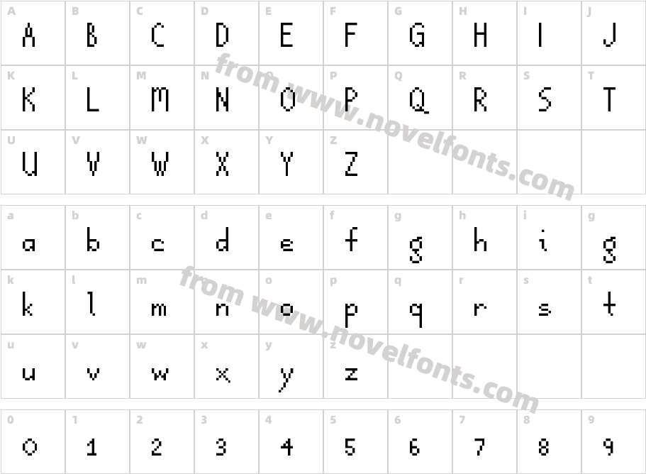 Astragal NBPCharacter Map