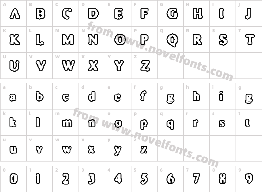 Astro Creep 2Character Map