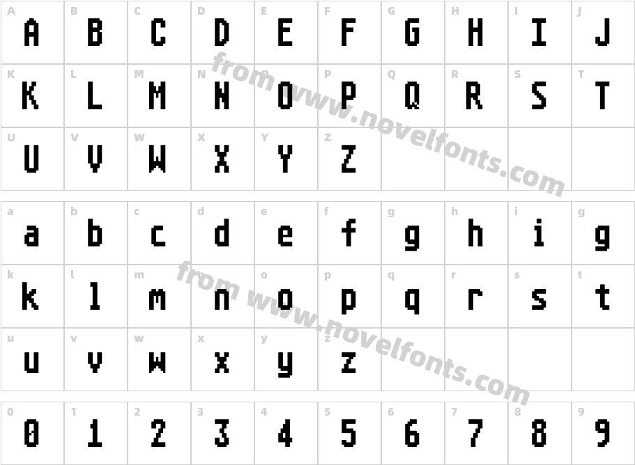 Atari ST 8x16 System FontCharacter Map