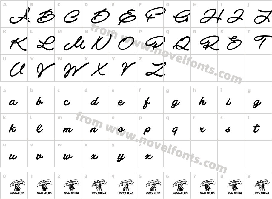 Atelas Personal Use OnlyCharacter Map