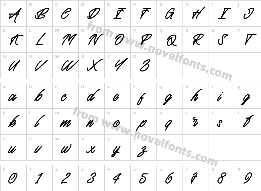 Athena RegularCharacter Map