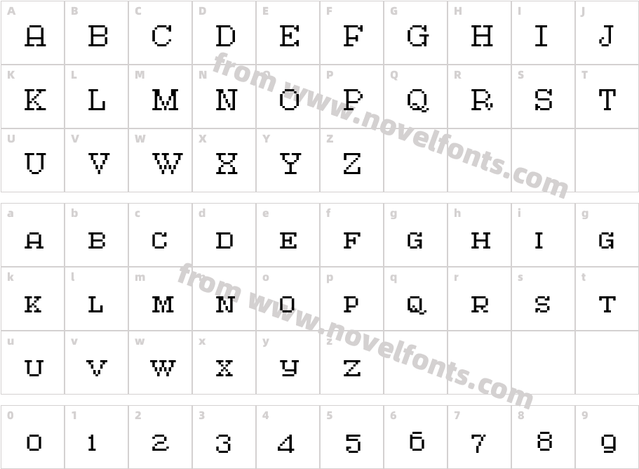 AtlantisTextCapsCharacter Map