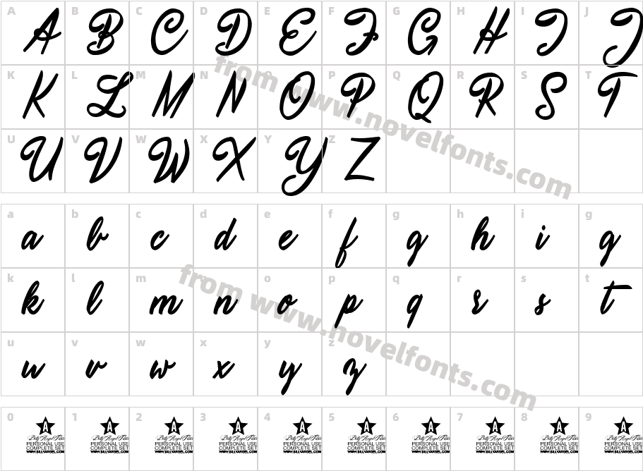 Atmospherica Personal UseCharacter Map