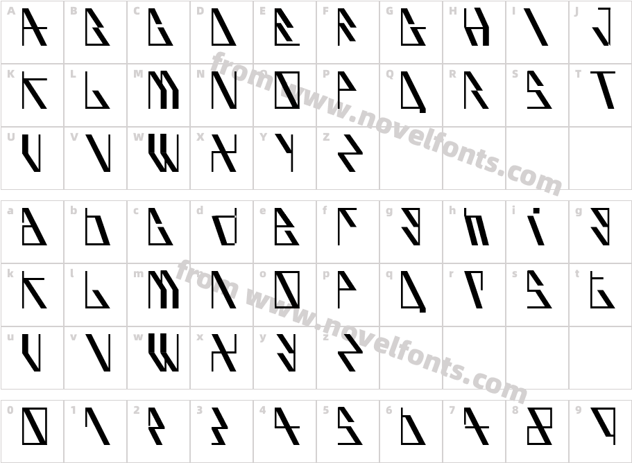 AufBliKCharacter Map