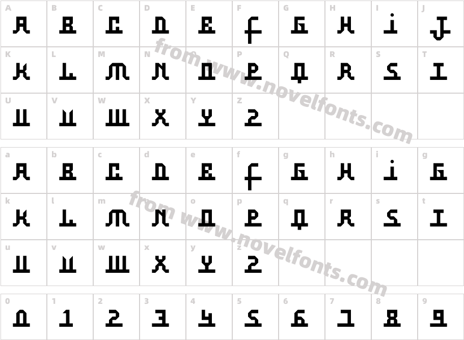 Aufal RegularCharacter Map