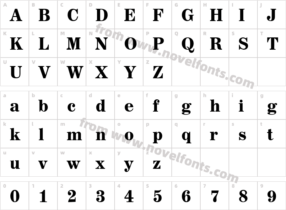 AugustMediumDB BoldCharacter Map