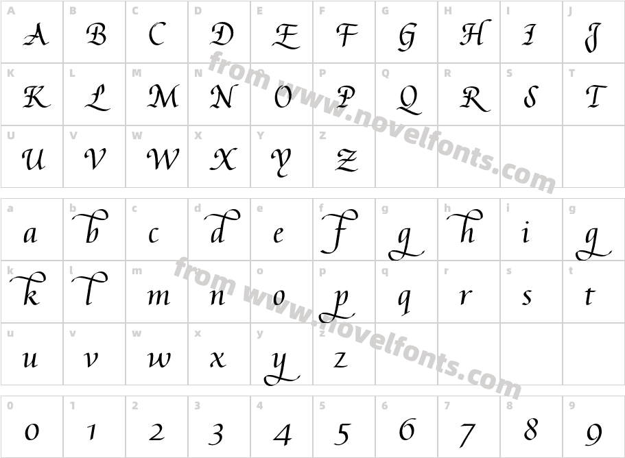 AugustaSchnurklStd-RegCharacter Map