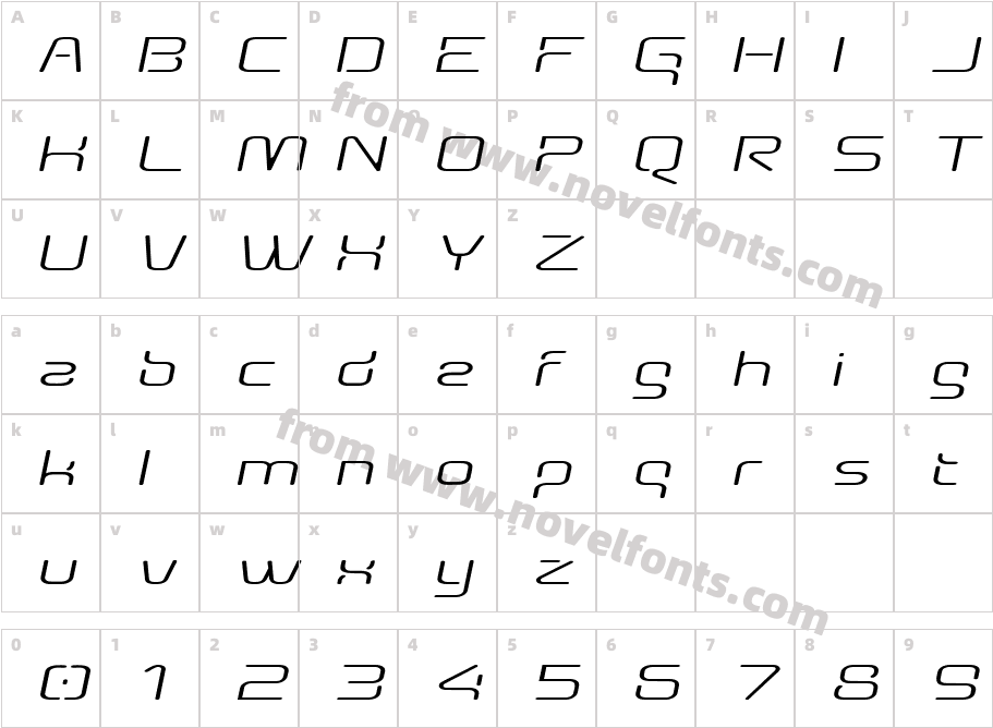 Aunchanted Expanded ObliqueCharacter Map