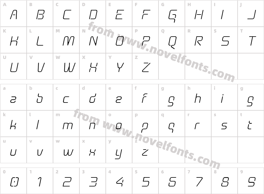 Aunchanted ObliqueCharacter Map