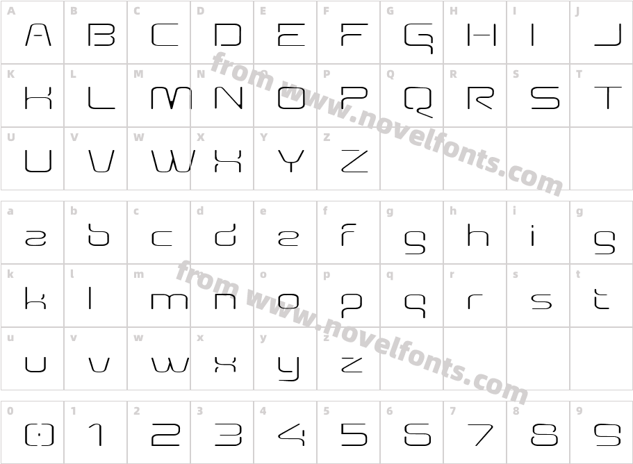 Aunchanted Thin ExpandedCharacter Map