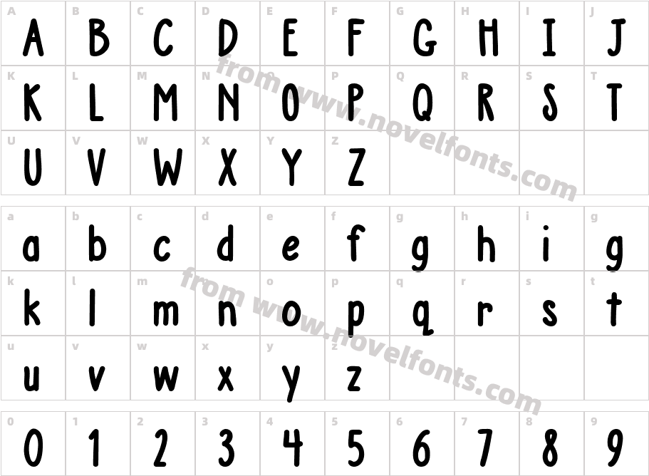 Austie Bost Chunky DescriptionCharacter Map