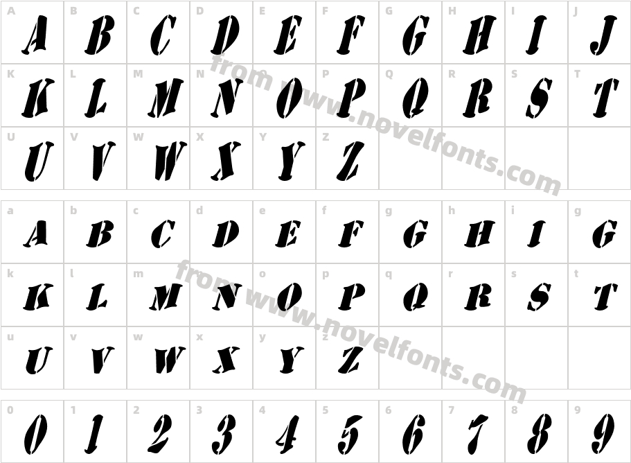 AustralianFlyingCorpsStencilSBCharacter Map