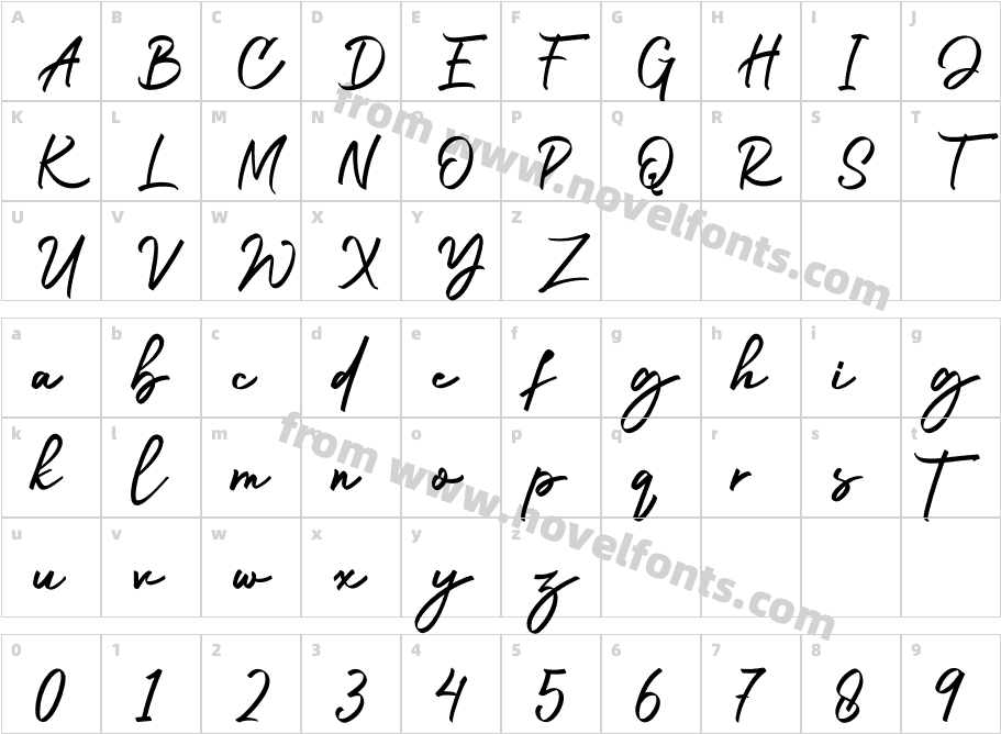 AuthorsignRegularCharacter Map