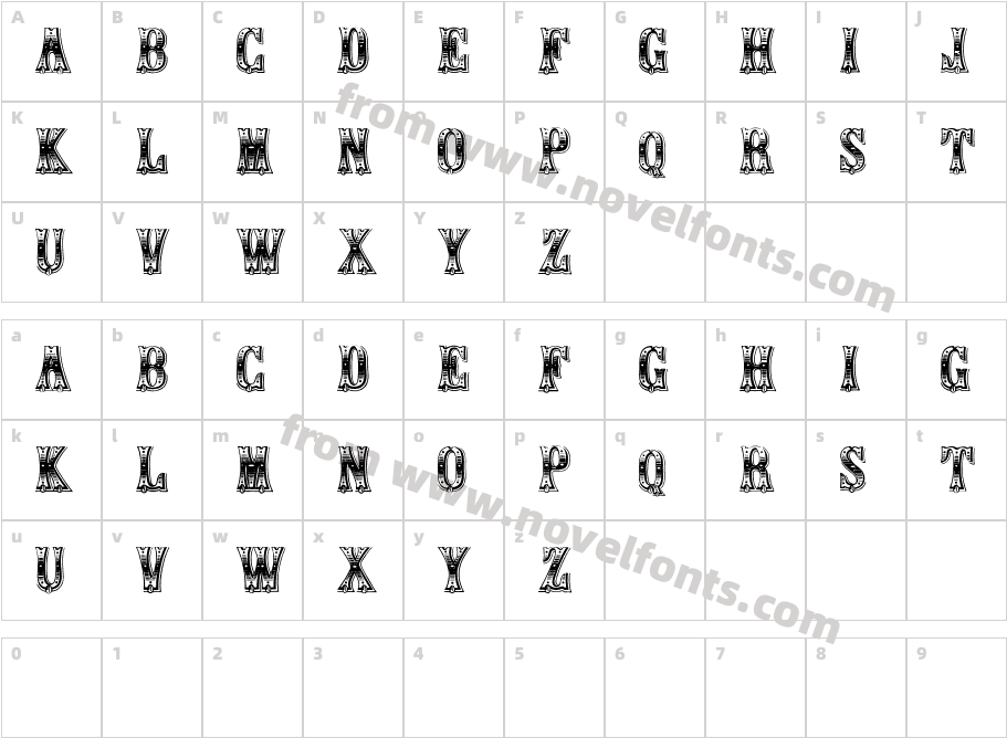 CaliopeVictorianCharacter Map