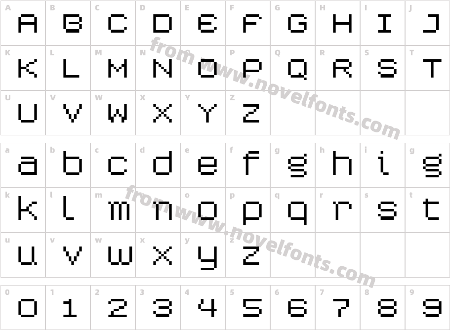 Caliper ExtraWideCharacter Map