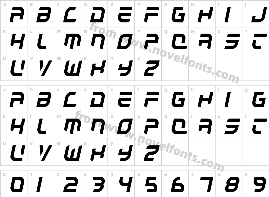 AutobahnCharacter Map