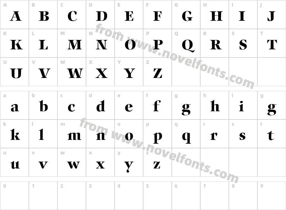 Auxerre 75 Bold reducedCharacter Map