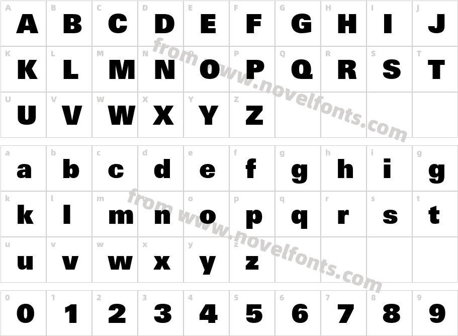 951-CAI978Character Map