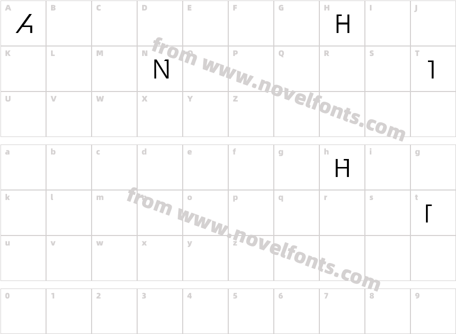 AvantGarde ALTCharacter Map