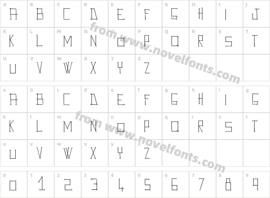 Ave GiulioCharacter Map