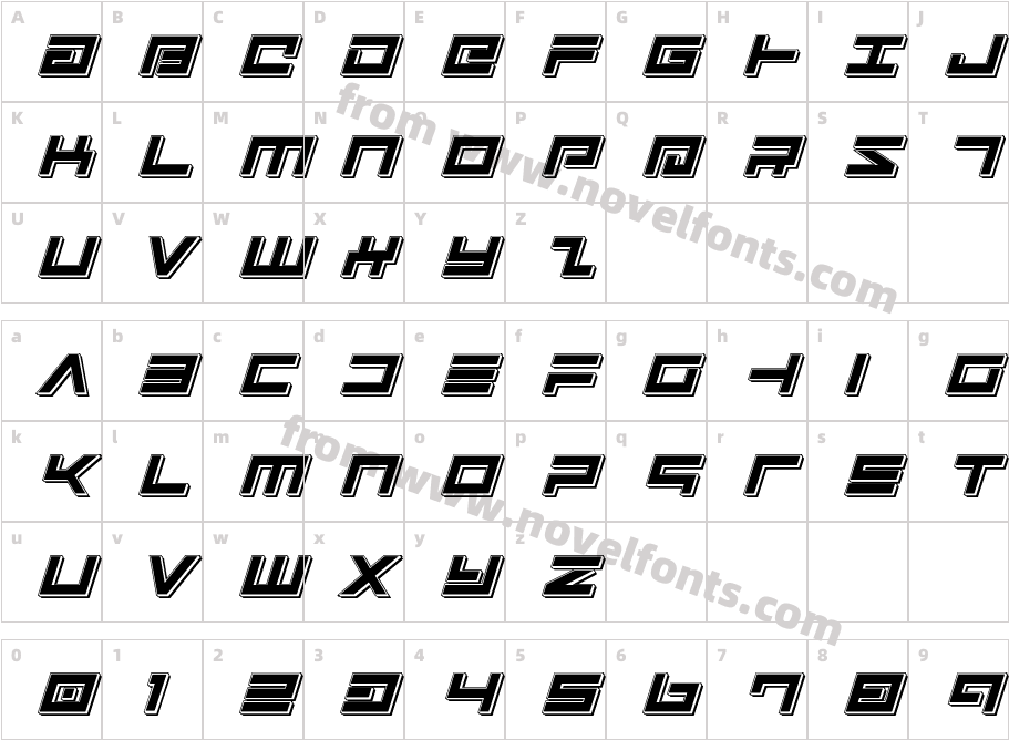 Avenger Punch ItalicCharacter Map