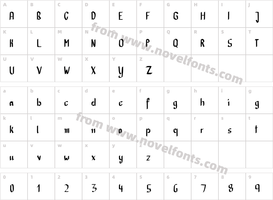 CalliBrushCharacter Map