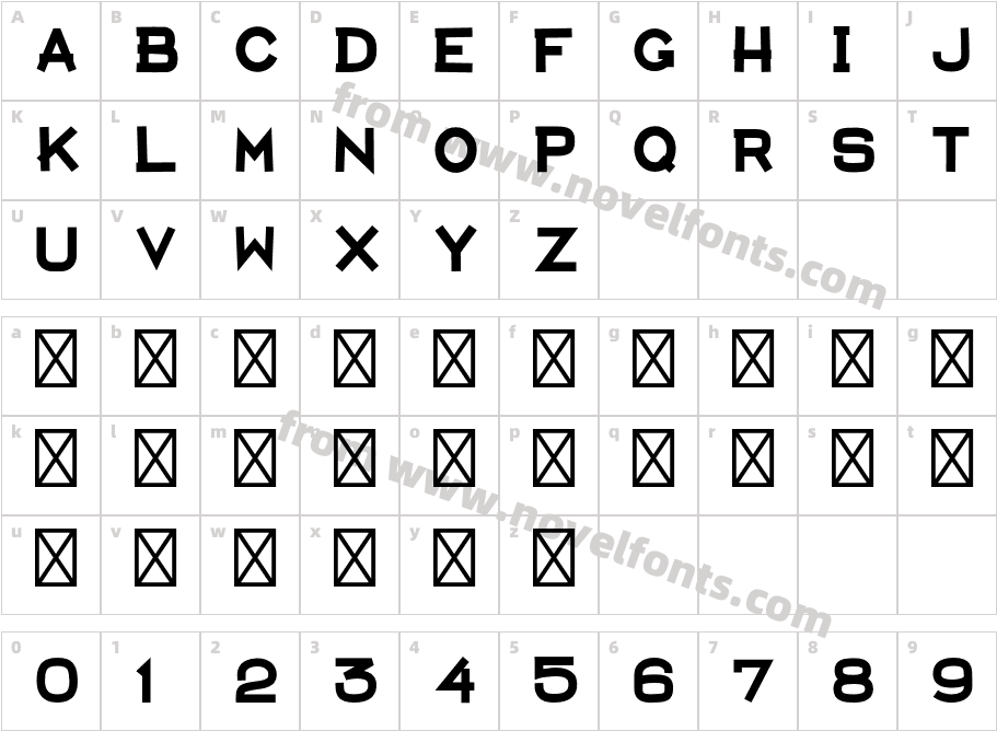 Aventura BoldCharacter Map