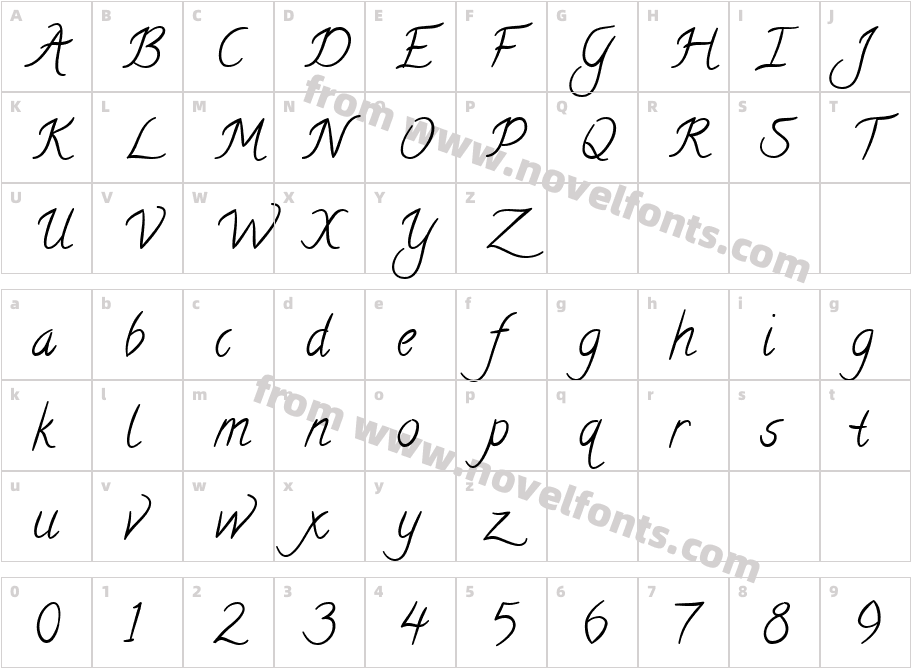 CalligraffittiCharacter Map