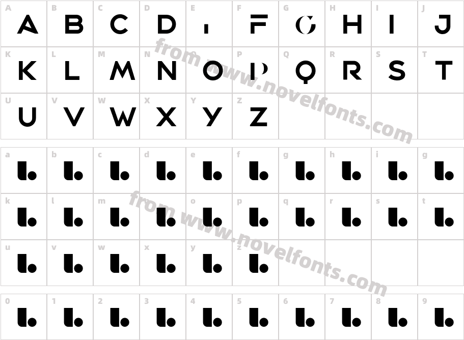 Aware BoldCharacter Map