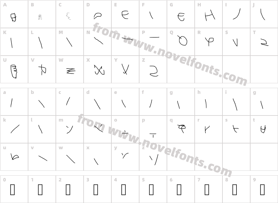 CalligraphrCharacter Map