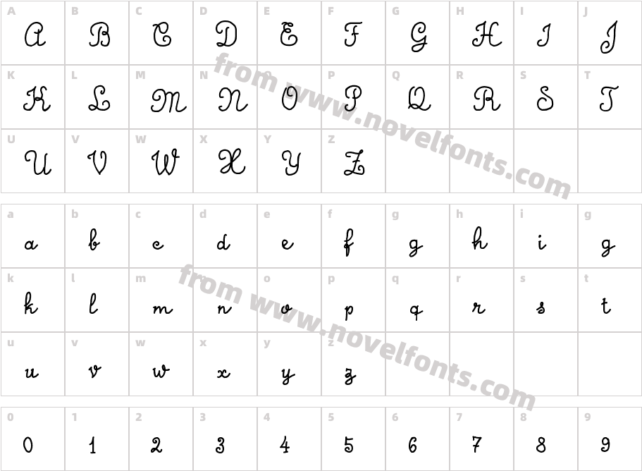 Calligraphy Hand MadeCharacter Map