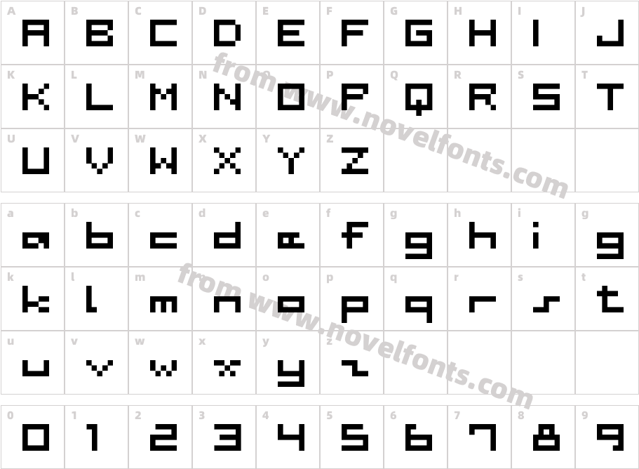 B1 5x5 RegularCharacter Map