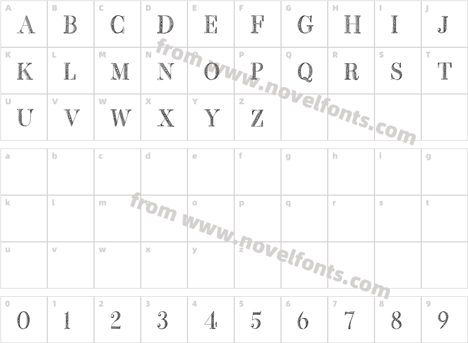 BB Petie Boy MediumCharacter Map