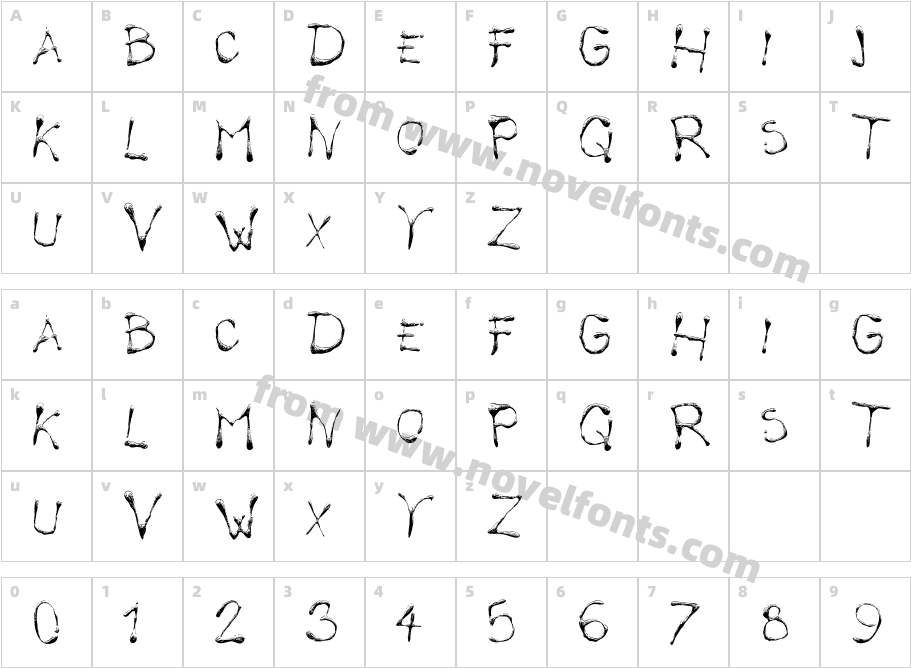 CalliopefunCharacter Map