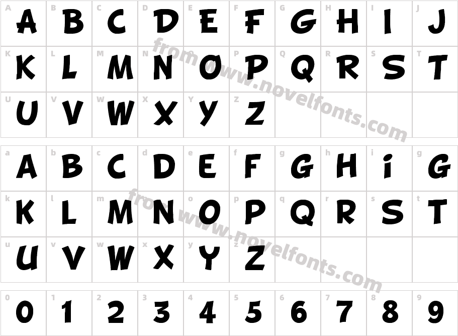 BD Cartoon ShoutCharacter Map