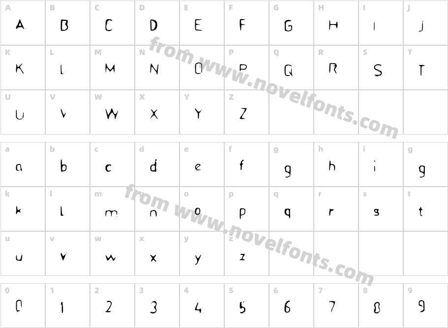 BFStencilCharacter Map