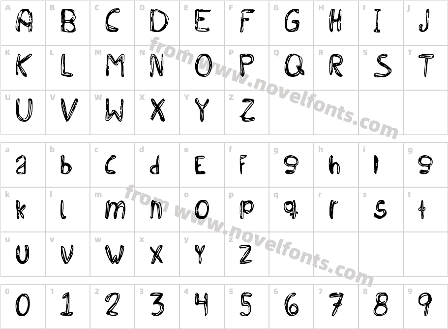 BICHOCHOS TYPECharacter Map