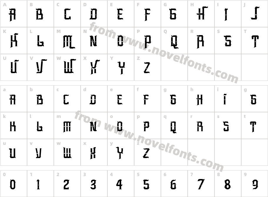 BIMANAILSCharacter Map