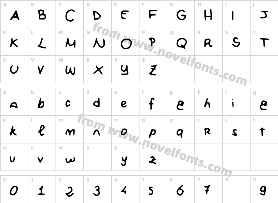 BKappa93Character Map