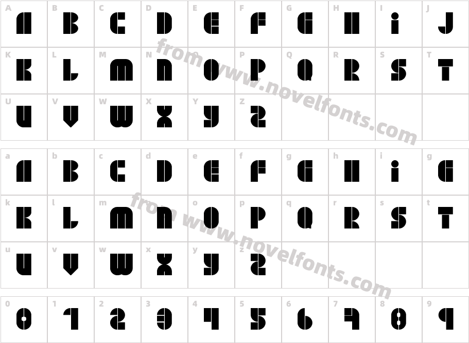 BLOCK JayeW73 RegularCharacter Map