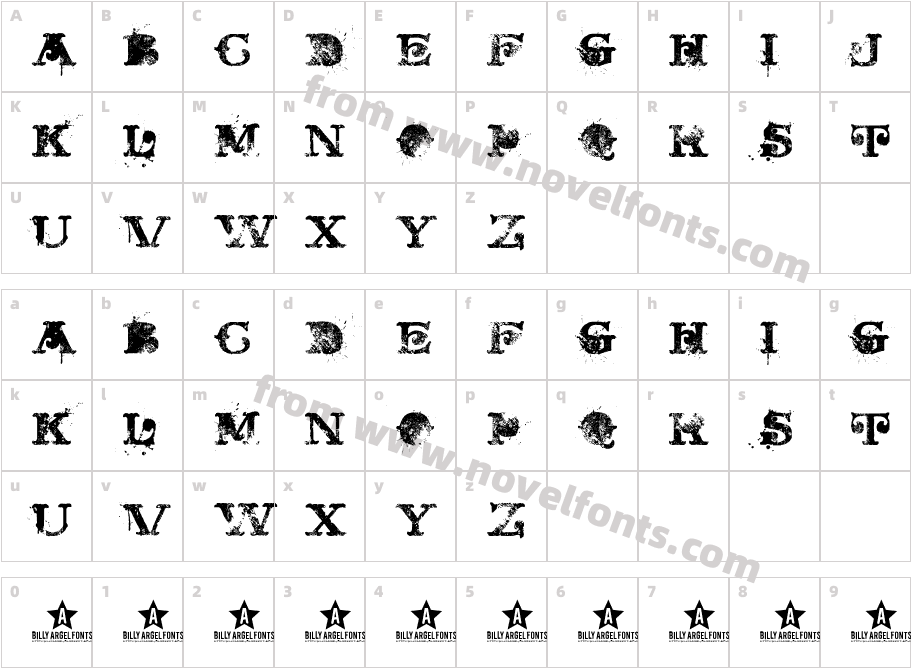 BLUEBERRYCharacter Map