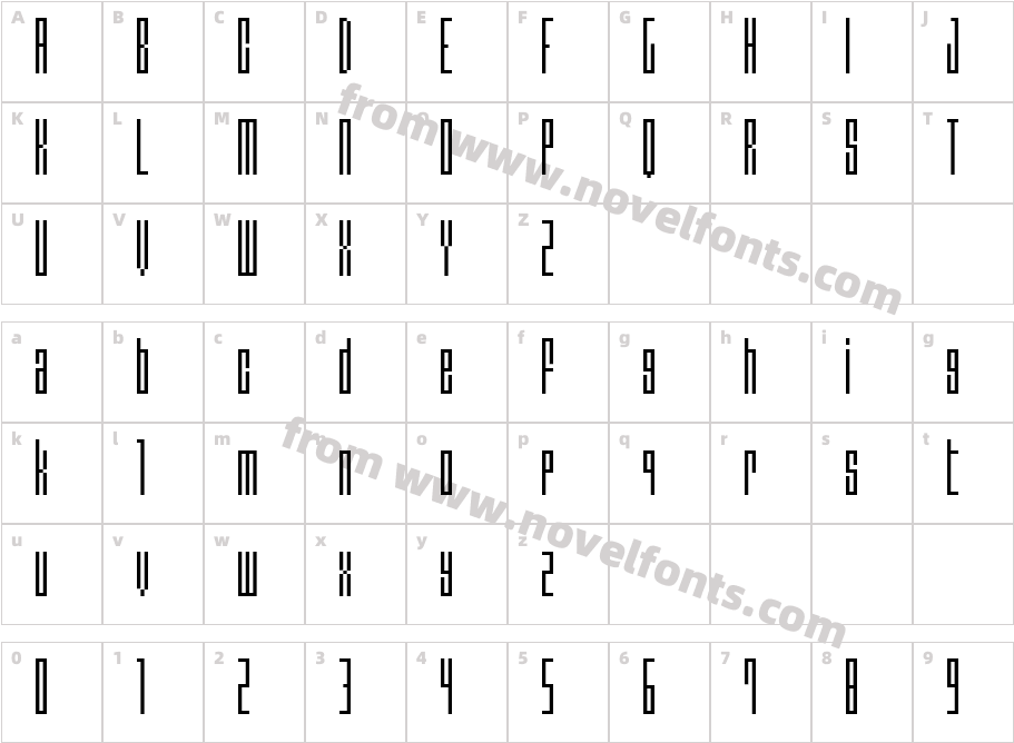 BM cinema A16Character Map