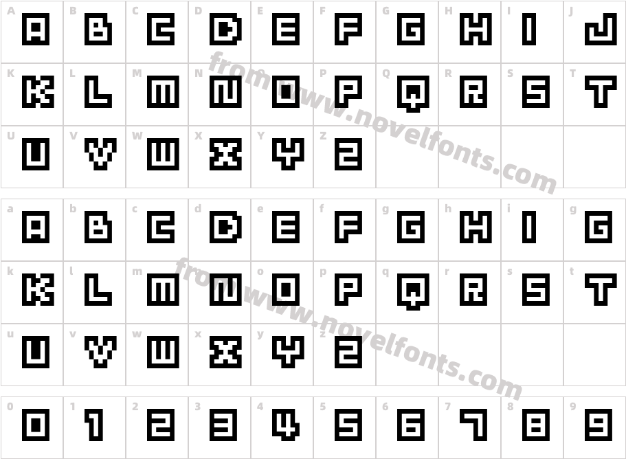 BM cube A8Character Map