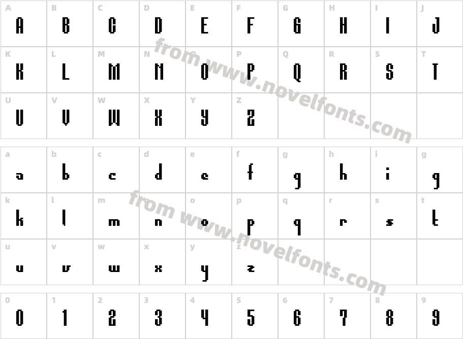 BM feather A20Character Map